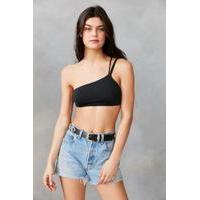 out from under devin asymmetrical one shoulder bra black