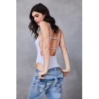 out from under annie strappy back bodysuit lavender