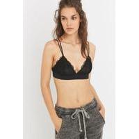 Out From Under Adele Fusion Lace Triangle Bra, BLACK