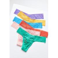 out from under rainbow lace thong 6 pack assorted