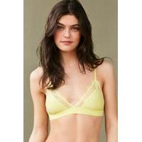out from under alexandra jersey lace triangle bra lime
