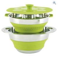 outwell collaps pot with colander 45 litre colour green