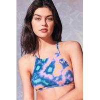 out from under high neck printed bikini top rose