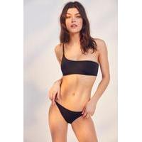 Out From Under Asymmetrical Cropped Bikini Top, BLACK