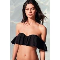 Out From Under Forever Ruffle Bikini Top, BLACK