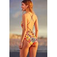 Out From Under Printed High Neck Swimsuit, ASSORTED
