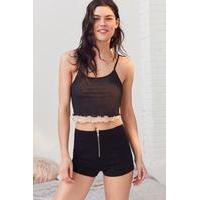 Out From Under Double Layer Mesh Cami, BLACK