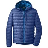 OUTDOOR RESEARCH MENS TRANSCENDENT DOWN HOODY BALTIC/GLACIER (X-LARGE)