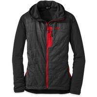 OUTDOOR RESEARCH WOMENS DEVIATOR HOODY BLACK/FLAME (SMALL)