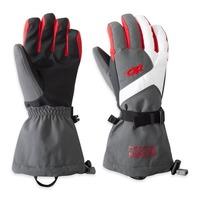 OUTDOOR RESEARCH WOMENS ADRENALINE GLOVES CHARCOAL/FLAME/WHITE (MEDIUM)