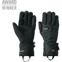 outdoor research mens stormtracker heated gloves black medium lithium