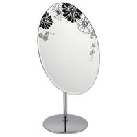 oval mirror with flower design