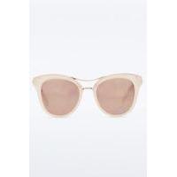 Oversized Brow Bar Sunglasses, ROSE