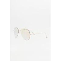 Oversized Rose Gold Mirrored Aviators, ROSE