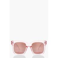 oversized plastic frame sunglasses pink