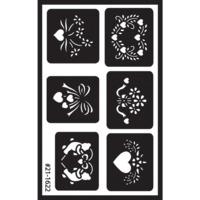 Over \'n\' Over Glass Etching Stencil Assorted Designs