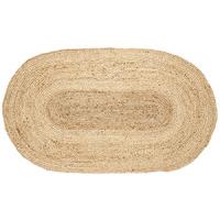 oval braided 100 jute rug 90 x 150cm