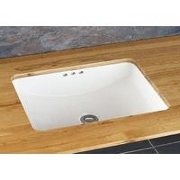 Ovar 46cm by 35.5cm Undercounter White Rectangular Ceramic Bathroom Sink