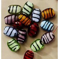 Oval Zebra Beads