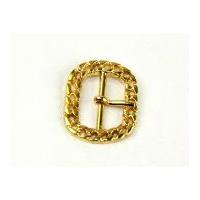 Oval Metal Buckle Clip Fastener Gold