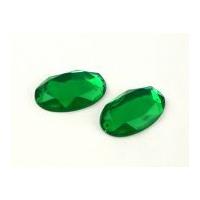 oval sew stick on acrylic jewels emerald green