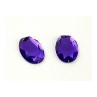 oval sew stick on acrylic jewels purple
