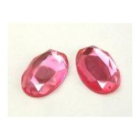 Oval Sew & Stick On Acrylic Jewels Pale Pink