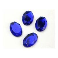 Oval Sew & Stick On Acrylic Jewels Royal Blue
