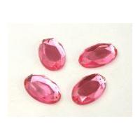 oval sew stick on acrylic jewels pale pink