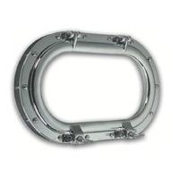 Oval Framed Opening Porthole in Brass or Chromium plated
