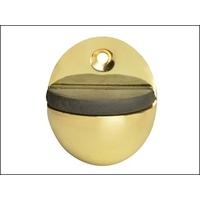 oval door stop brass finish 40mm