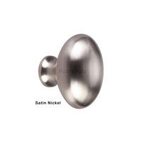 Oval 38mm Cabinet Knob in Satin Nickel