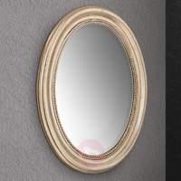 Oval wood-framed wall mirror Willa - golden