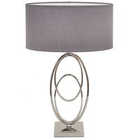 Oval Rings Nickel Table Lamp