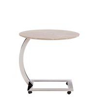 Oval Marble Accent Table, Amani Light