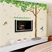 Oversized Fresh Tree Living Room Bedroom Removable PVC Transparent Film Wall Stickers