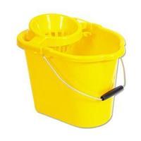 oval mop bucket 12 litre yellow