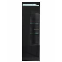 Ovio 1 Door Display Cabinet 50cm Black