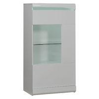 Ovio 1 Door Display Cabinet 70cm Grey