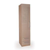 Oval High Gloss 1 Door 2 Drawer Wardrobe