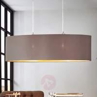 Oval Carpi fabric hanging light, 78 cm long
