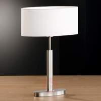 Oval table lamp Finn with white shade