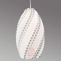 Oval Snowy pendant lamp in white