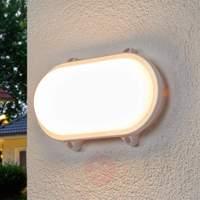 Oval Mondo LED outdoor light in white
