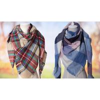 Oversized Faux Cashmere Checked Scarf - 8 Colours
