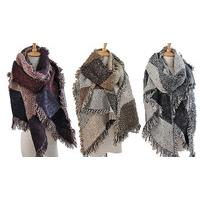 oversized patchwork scarf free delivery