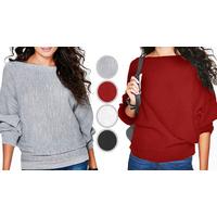 Oversized Batwing Jumper - 4 Colours