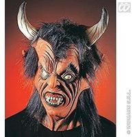 Oversized Devil Mask With Plush Hair Halloween Devils Masks Eyemasks &