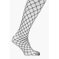 Oversized Diamond Fishnet Tights - black