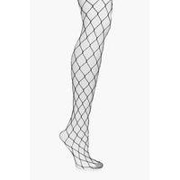 Oversized Diamond Fishnet Tights - black